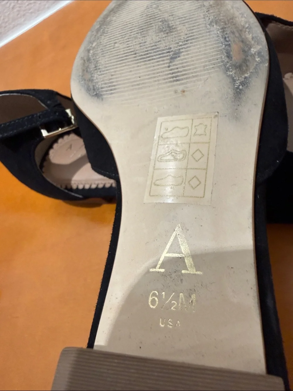 Anthropologie Black Pointed Suede Flats